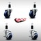 Service Caster 3'' SS Solid Poly Wheel Swivel 1-3/8'' Expanding Stem Caster Set 2 Brakes, 4PK SCC-SSEX20S314-SPUS-2-TLB-2-138 - alternate 2